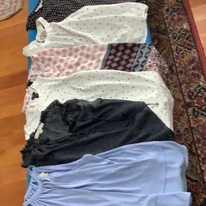 Six Loft/Ann Taylor sleeveless blouses